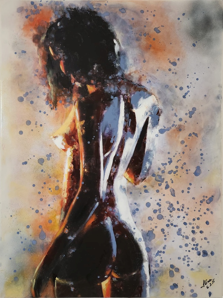 ArteDiAlina.com painting: Blue Rain